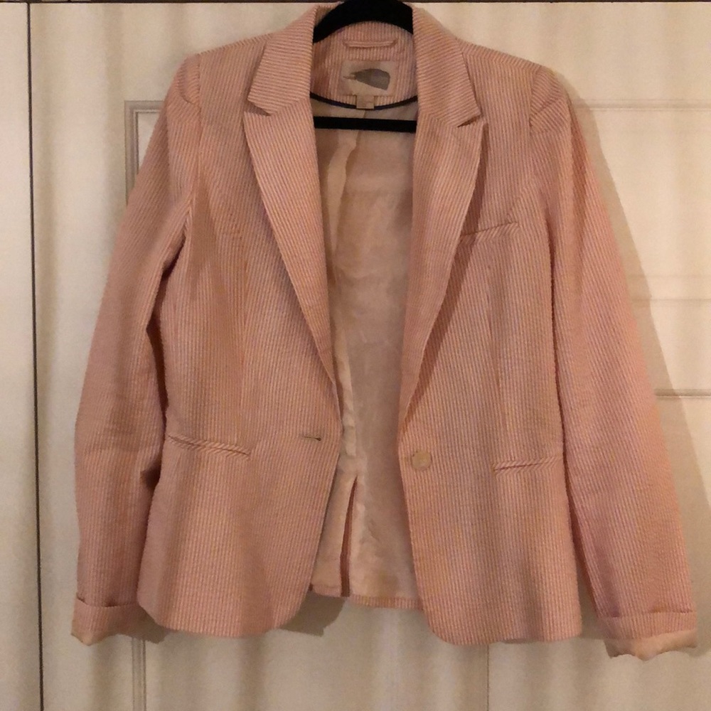 Pink and White Pin Stripe Blazer